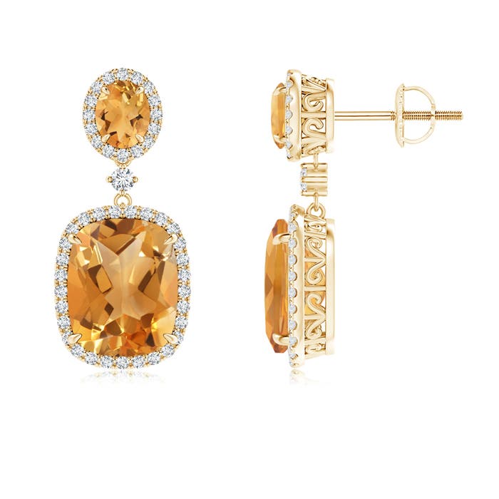 A - Citrine / 6.4 CT / 14 KT Yellow Gold