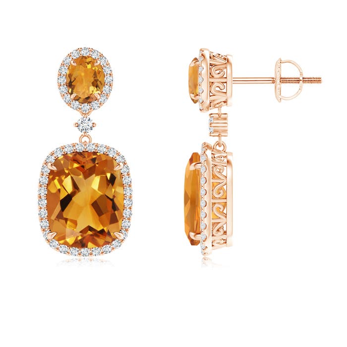 AA - Citrine / 6.4 CT / 14 KT Rose Gold