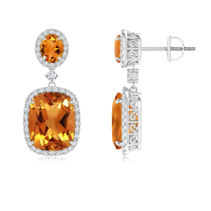 AAA - Citrine / 6.4 CT / 14 KT White Gold