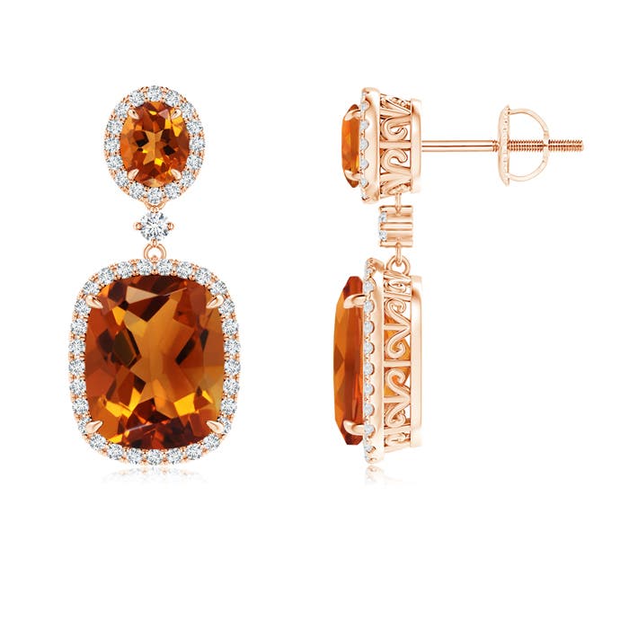 AAAA - Citrine / 6.4 CT / 14 KT Rose Gold