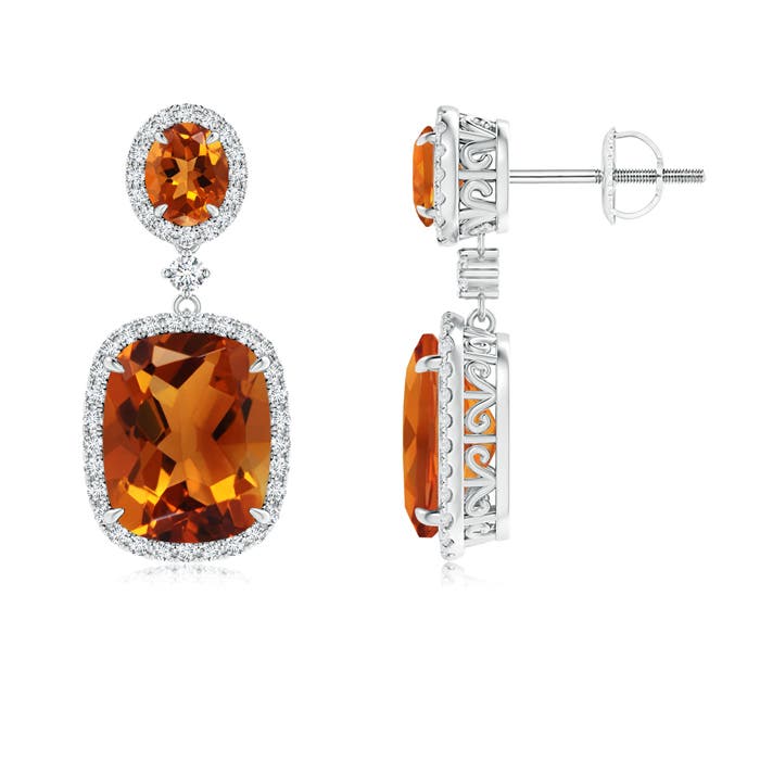 AAAA - Citrine / 6.4 CT / 14 KT White Gold