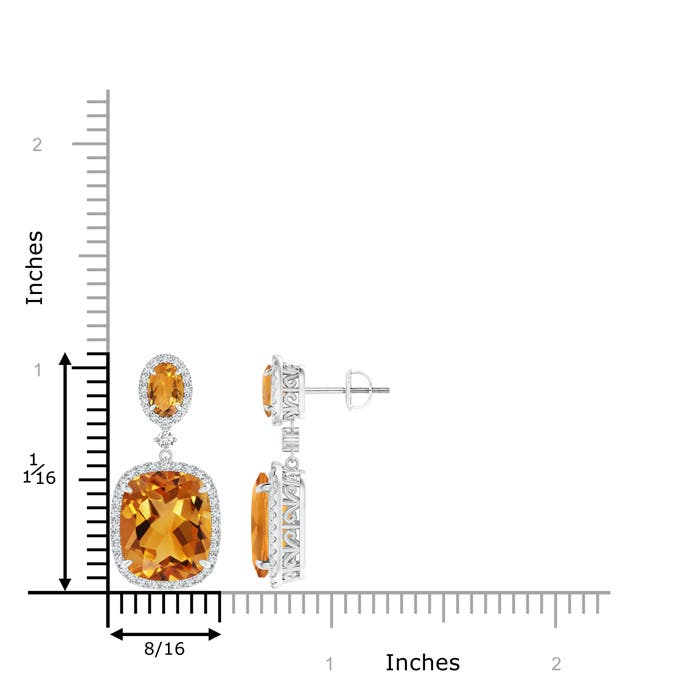 AA - Citrine / 10.85 CT / 14 KT White Gold