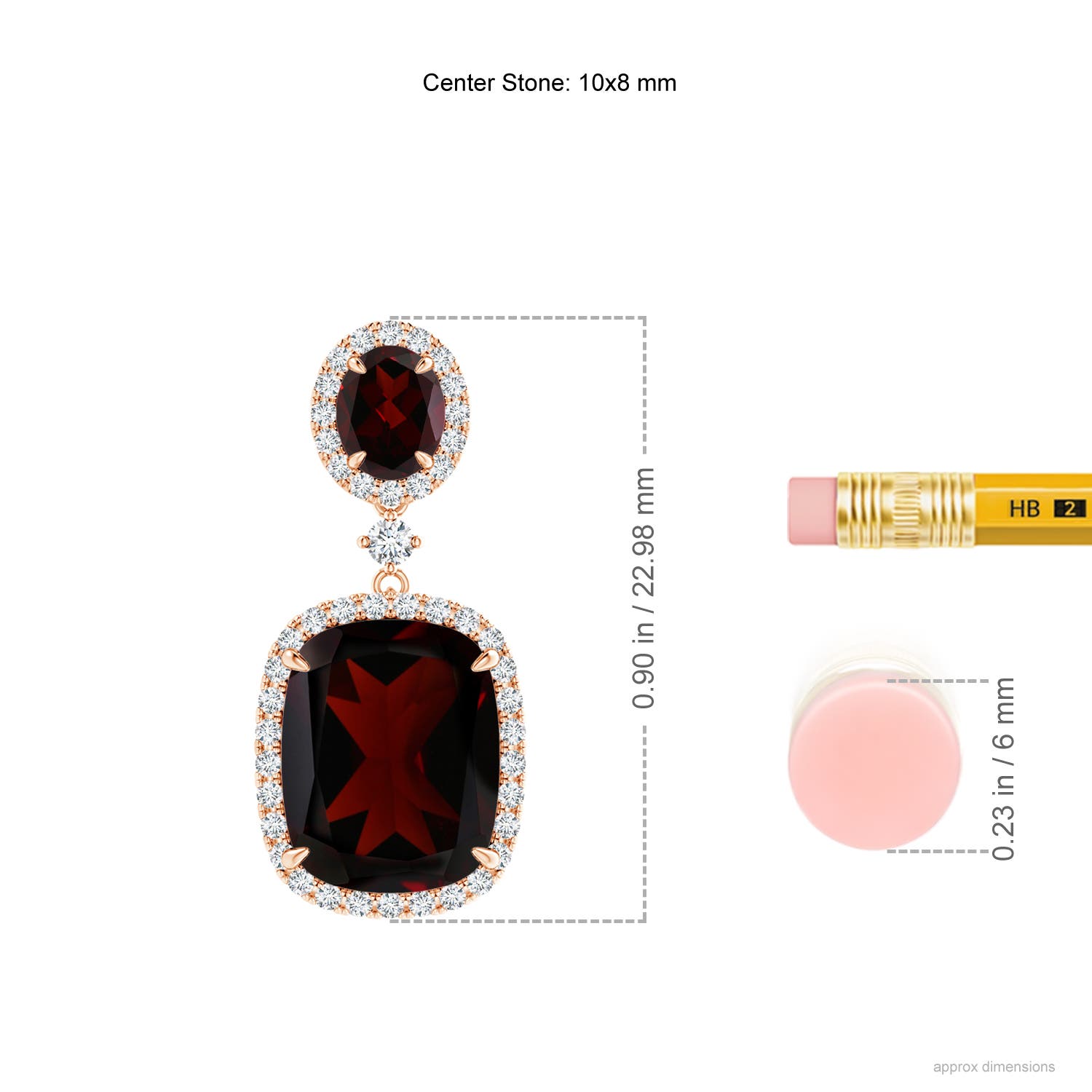 A - Garnet / 8.1 CT / 14 KT Rose Gold