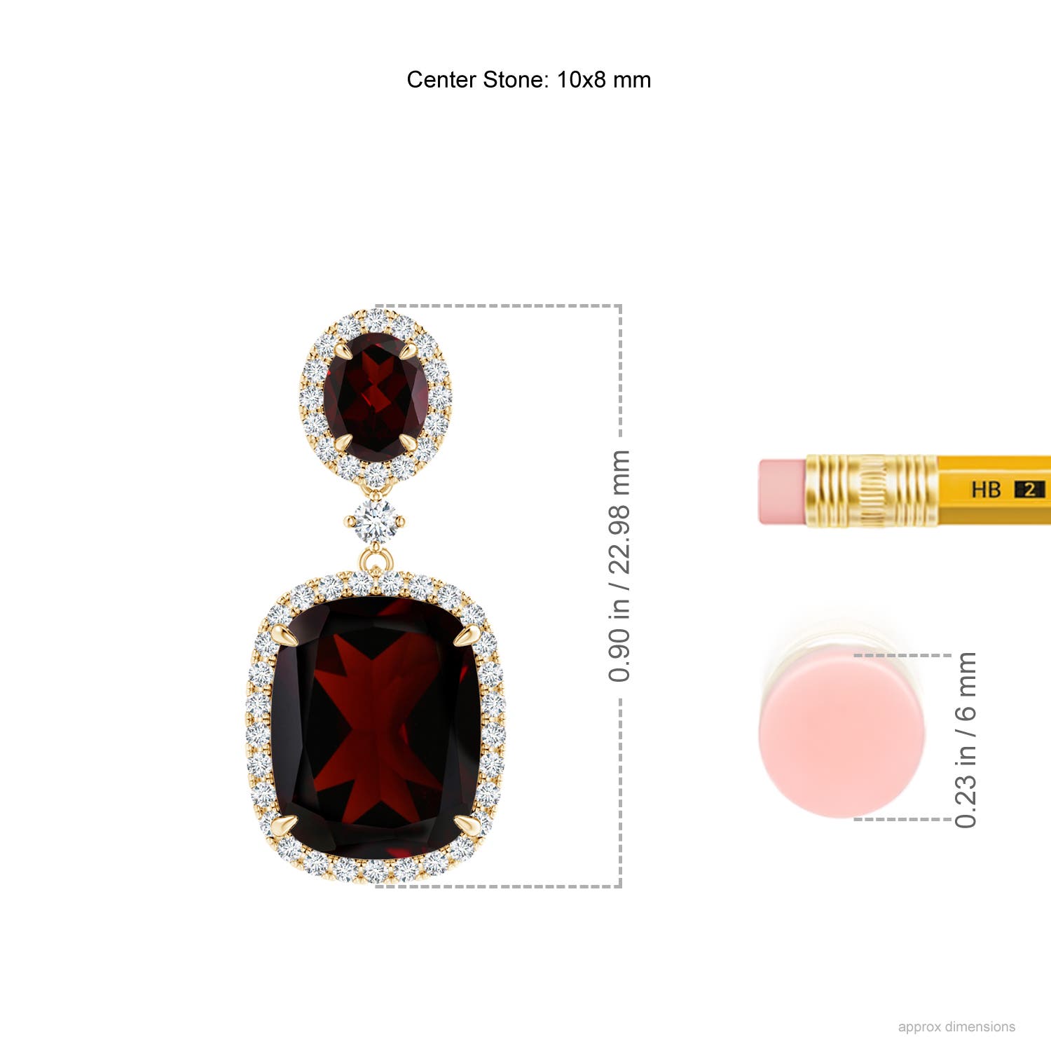 A - Garnet / 8.1 CT / 14 KT Yellow Gold