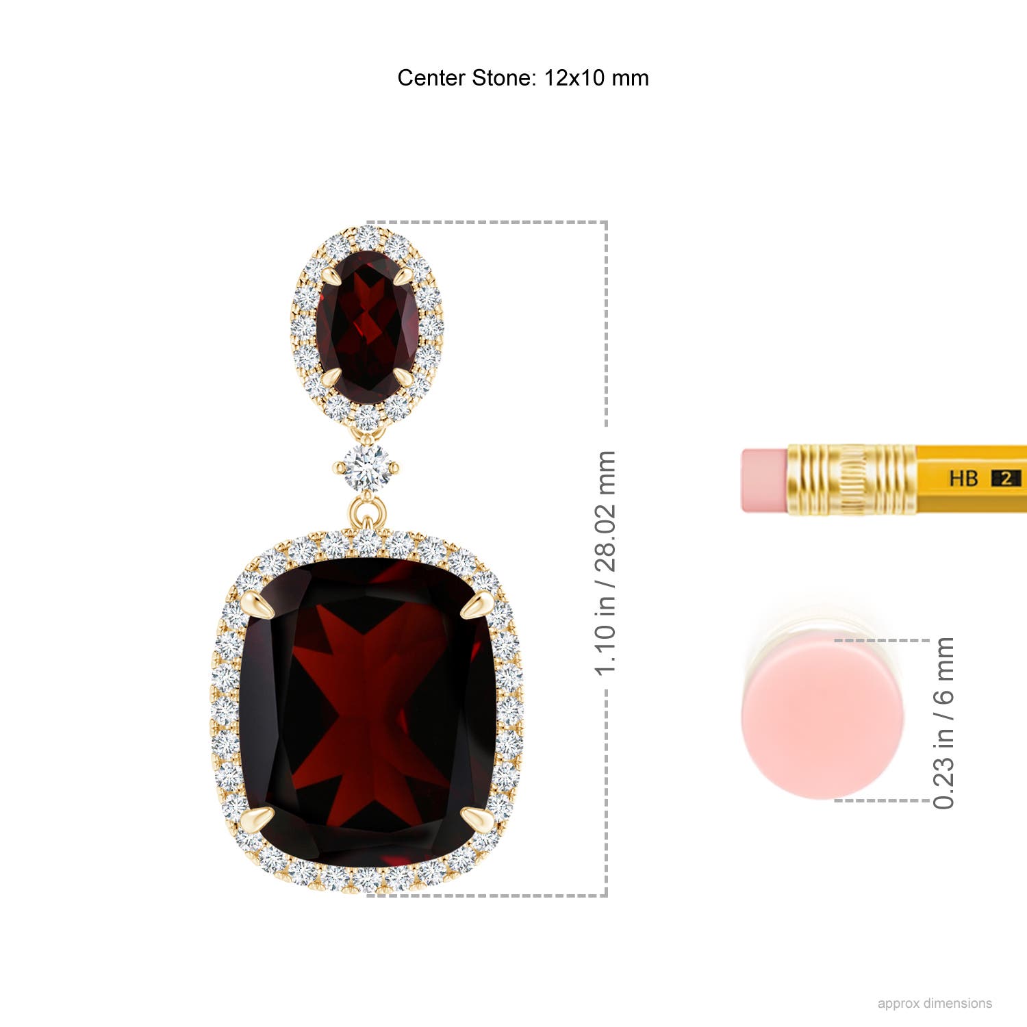 A - Garnet / 12.45 CT / 14 KT Yellow Gold