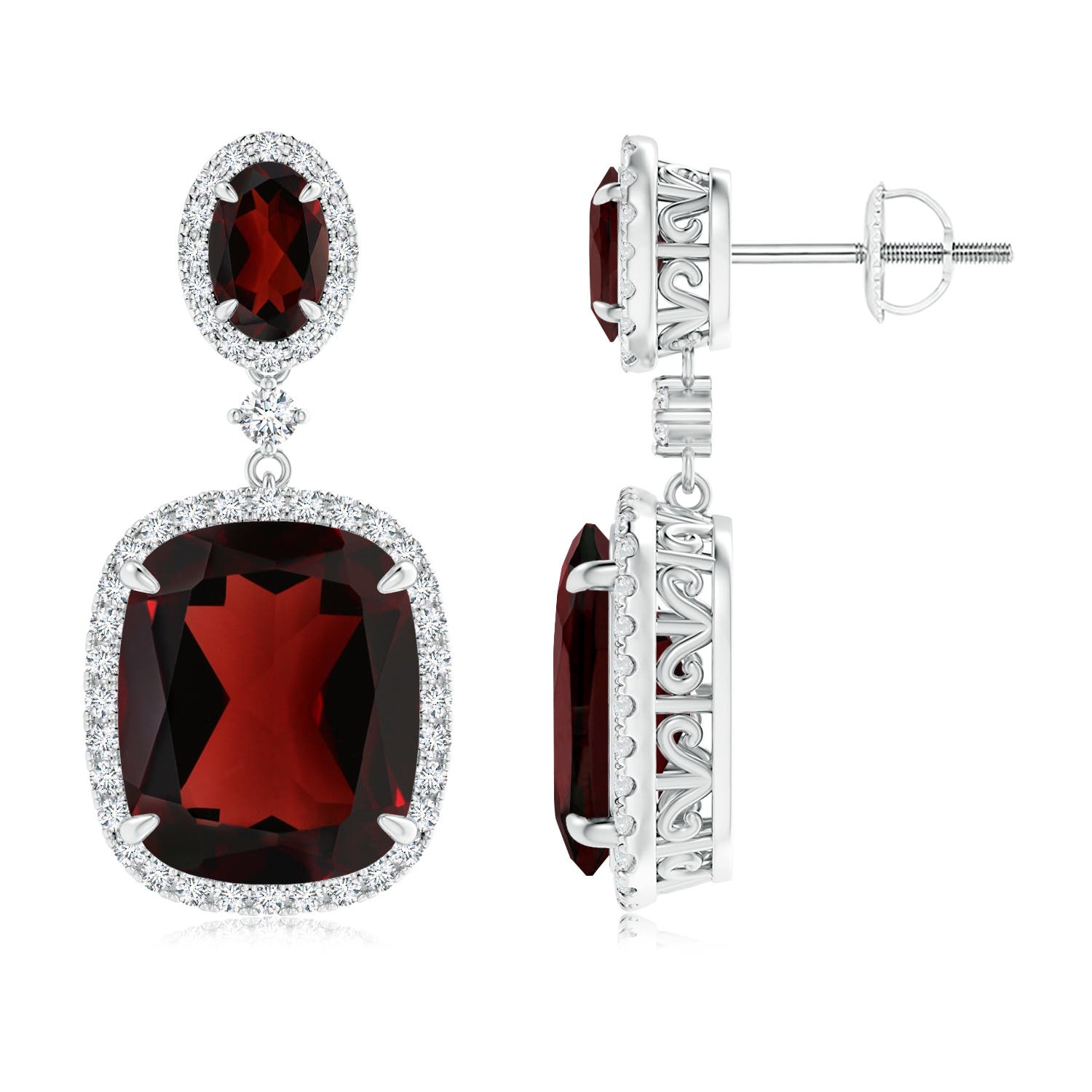 AA - Garnet / 12.45 CT / 14 KT White Gold