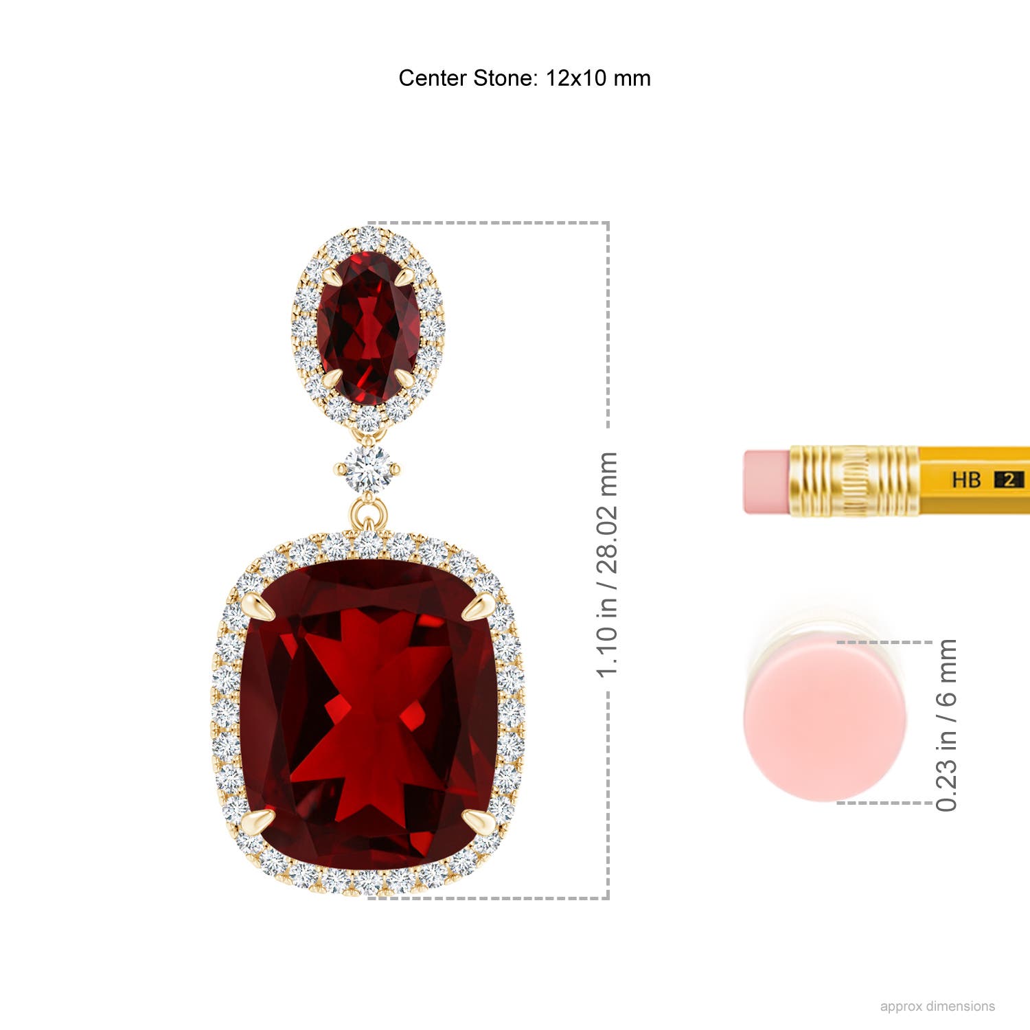 AAAA - Garnet / 12.45 CT / 14 KT Yellow Gold