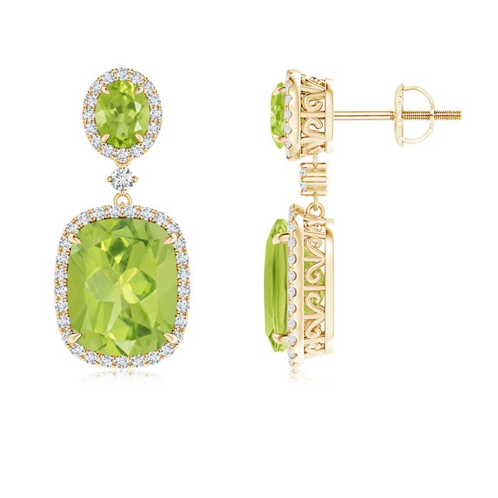 AA - Peridot / 7 CT / 14 KT Yellow Gold