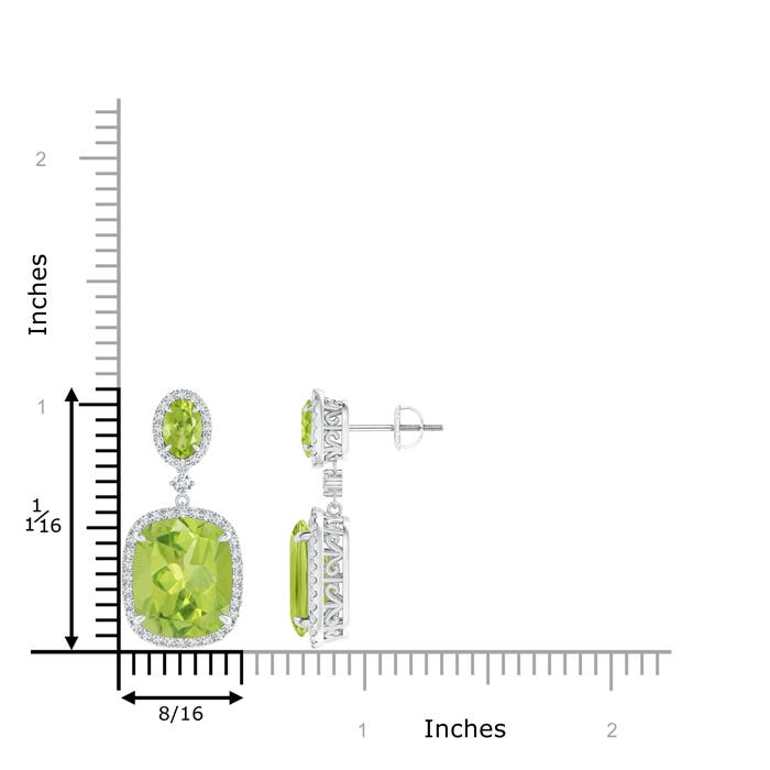 AA - Peridot / 12.61 CT / 14 KT White Gold