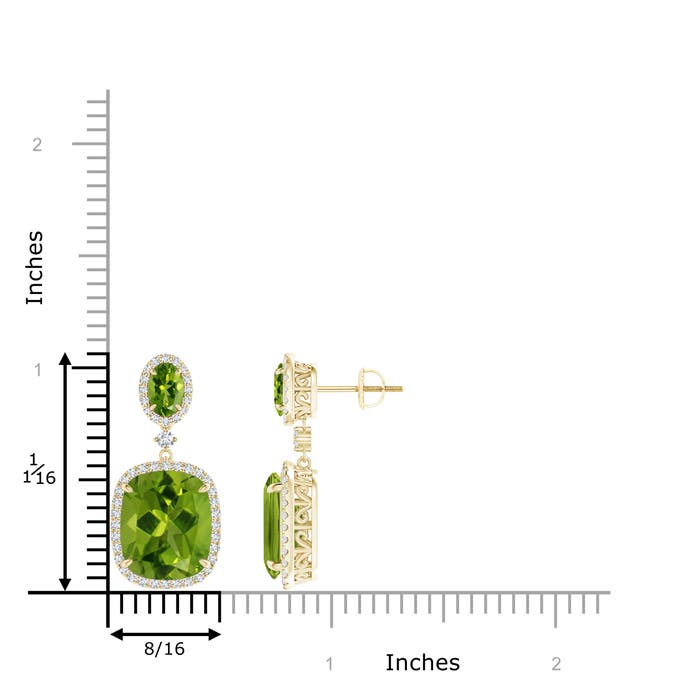 AAAA - Peridot / 12.61 CT / 14 KT Yellow Gold