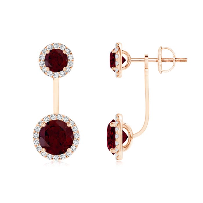 A - Garnet / 2.99 CT / 14 KT Rose Gold