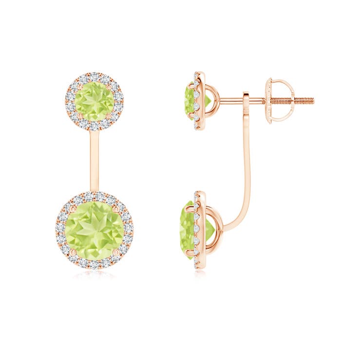 A - Peridot / 2.83 CT / 14 KT Rose Gold