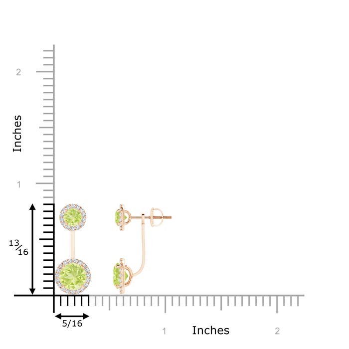 A - Peridot / 2.83 CT / 14 KT Rose Gold