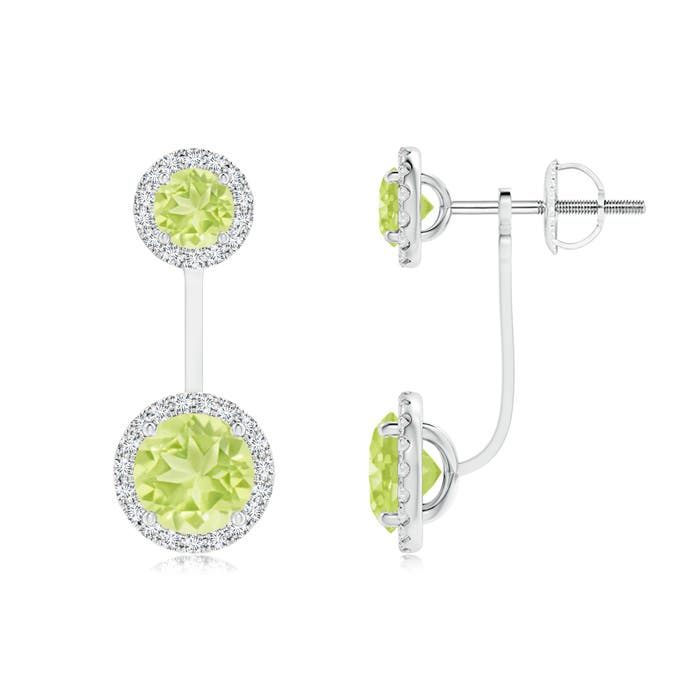 A - Peridot / 2.83 CT / 14 KT White Gold