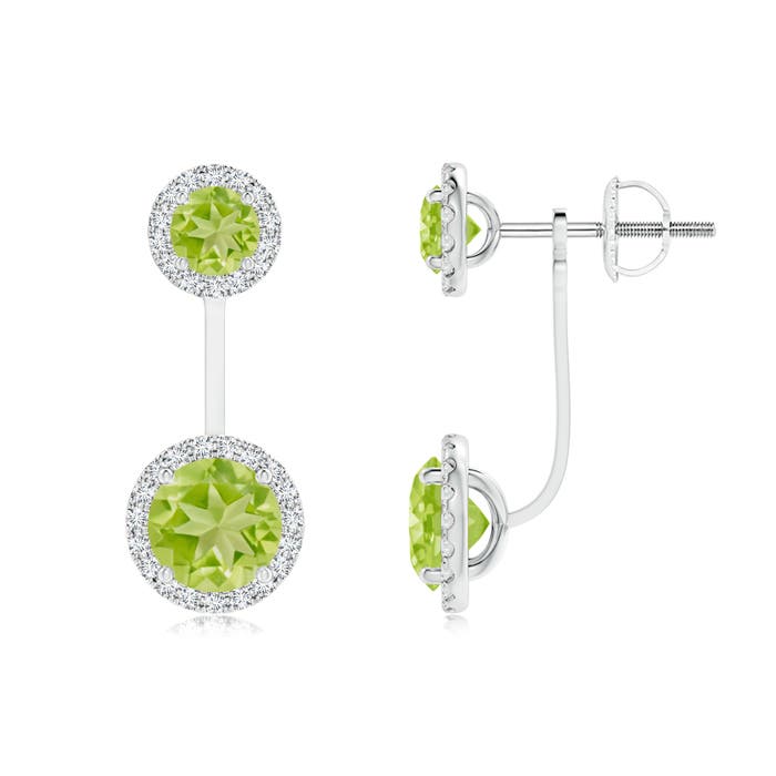 AA - Peridot / 2.83 CT / 14 KT White Gold