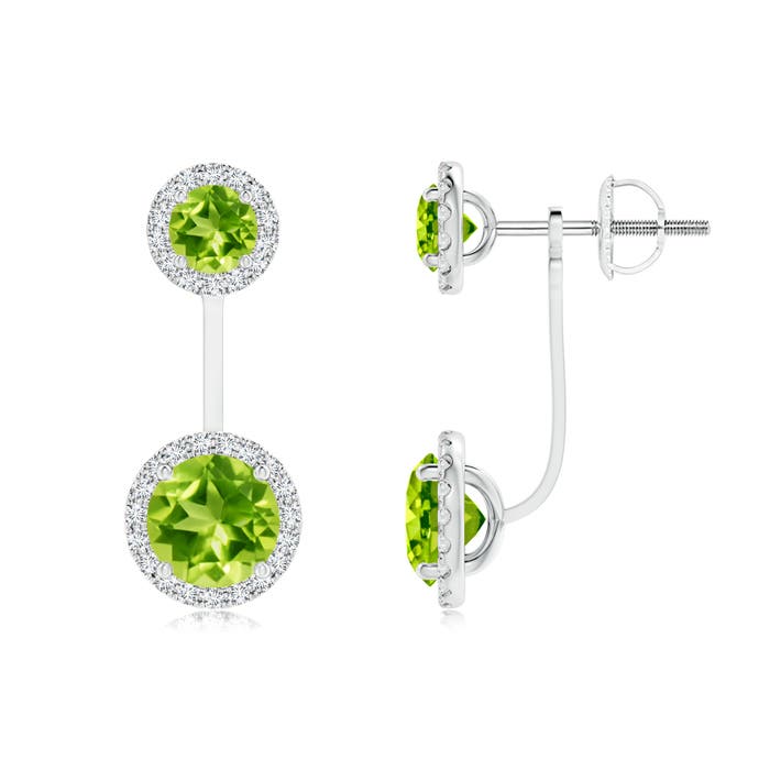 AAA - Peridot / 2.83 CT / 14 KT White Gold