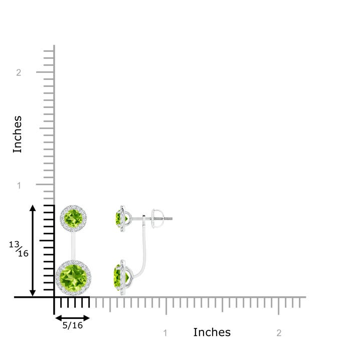 AAA - Peridot / 2.83 CT / 14 KT White Gold