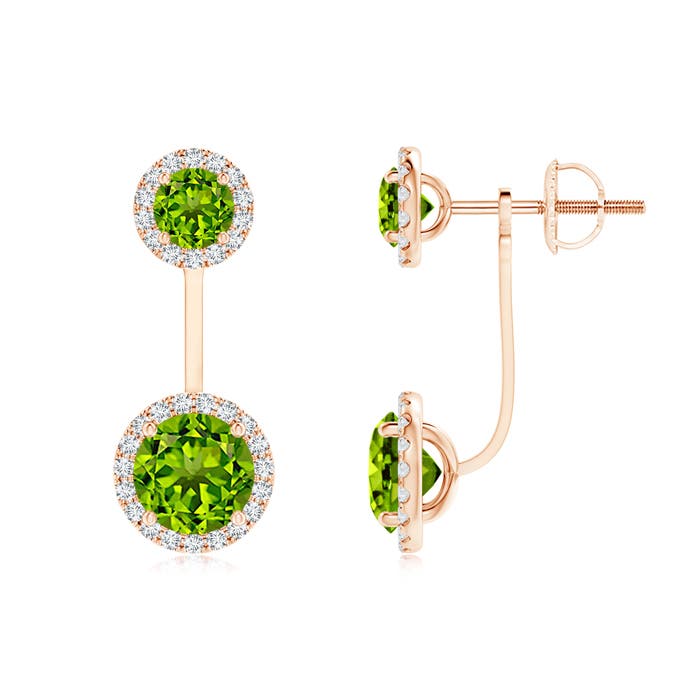 AAAA - Peridot / 2.83 CT / 14 KT Rose Gold