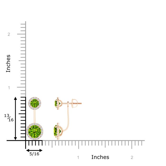 AAAA - Peridot / 2.83 CT / 14 KT Rose Gold