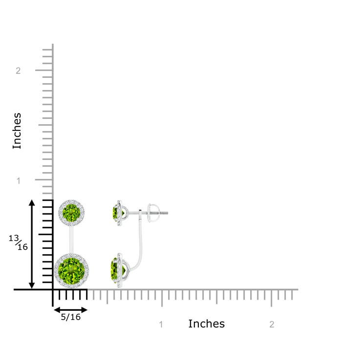 AAAA - Peridot / 2.83 CT / 14 KT White Gold