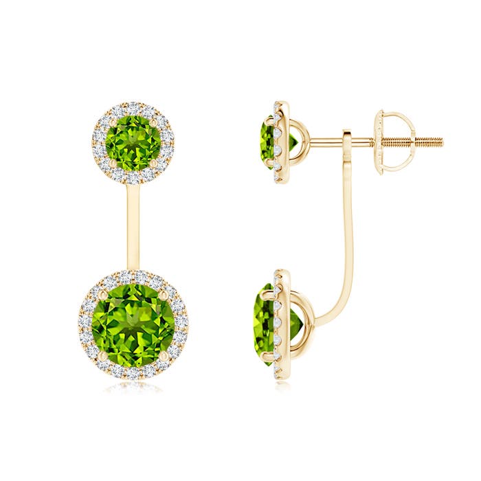 AAAA - Peridot / 2.83 CT / 14 KT Yellow Gold