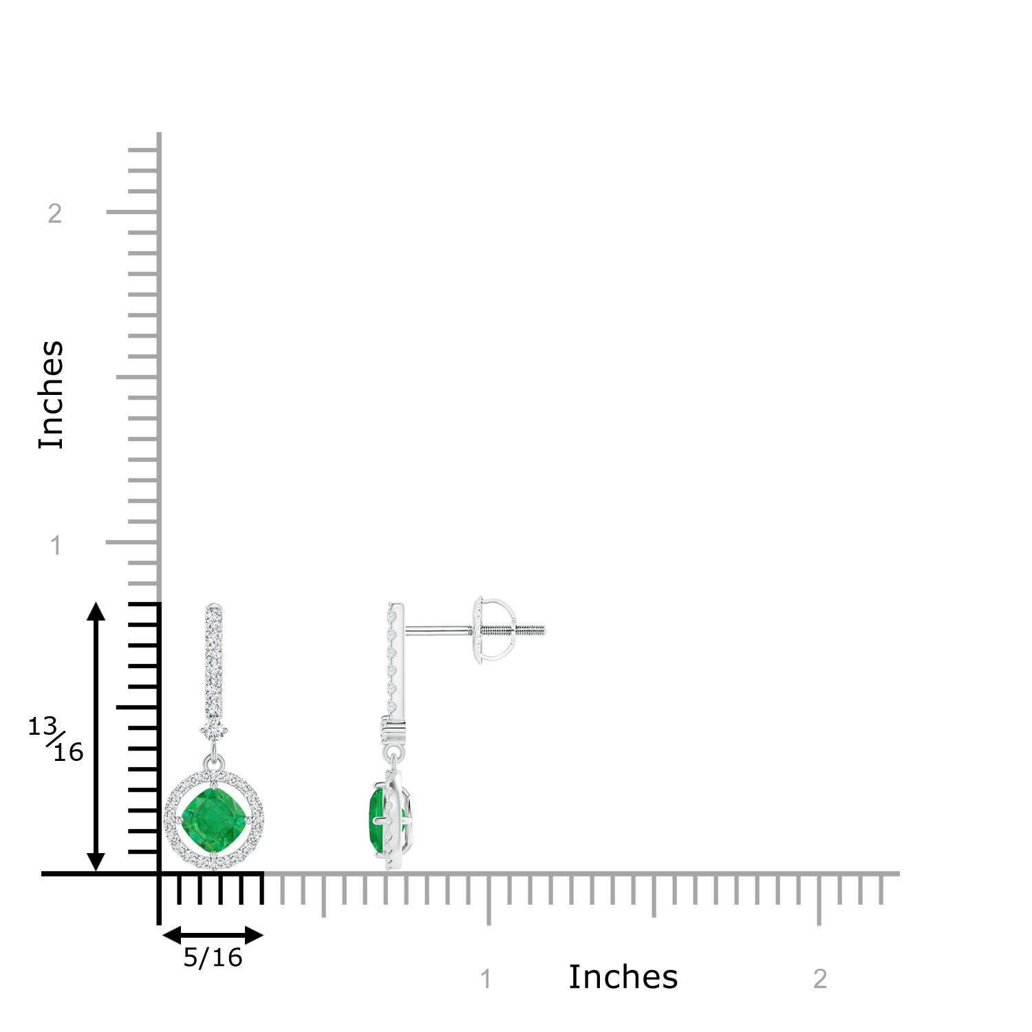 AA - Emerald / 0.72 CT / 14 KT White Gold