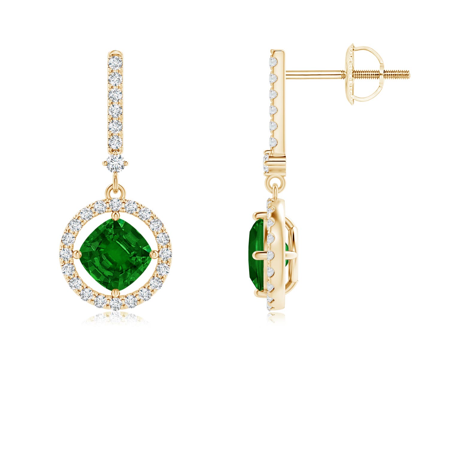 AAAA - Emerald / 1.4 CT / 14 KT Yellow Gold