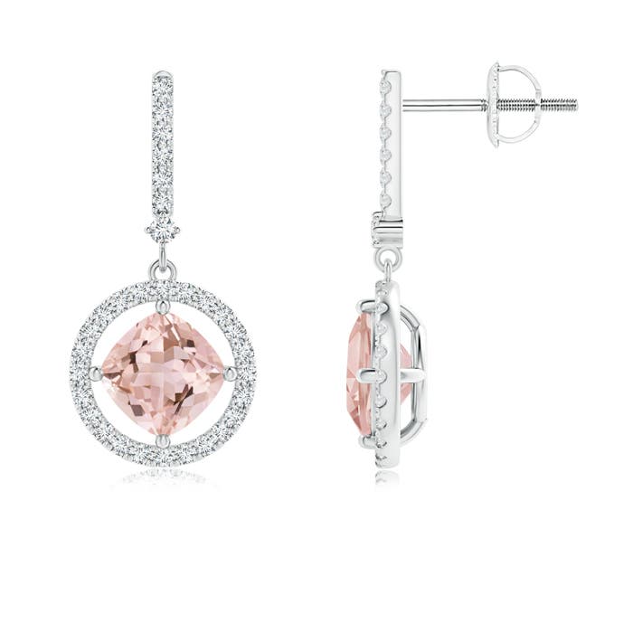 AAAA - Morganite / 1.89 CT / 14 KT White Gold