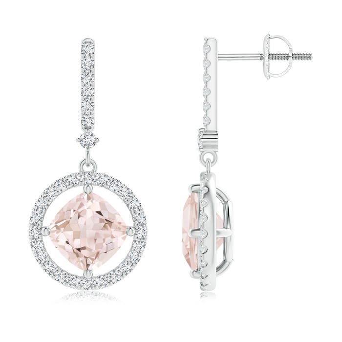 A - Morganite / 2.88 CT / 14 KT White Gold