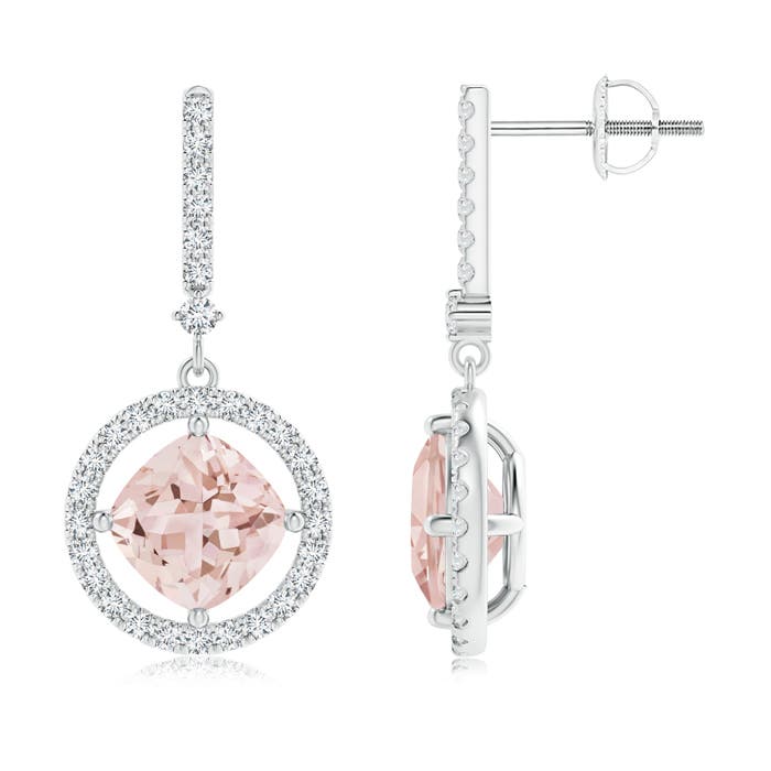 AAA - Morganite / 2.88 CT / 14 KT White Gold