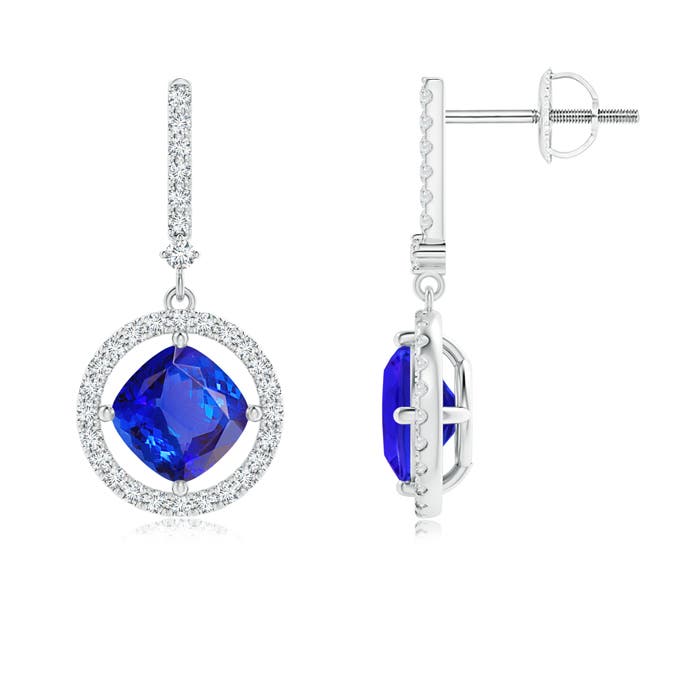 AAA - Tanzanite / 2.49 CT / 14 KT White Gold