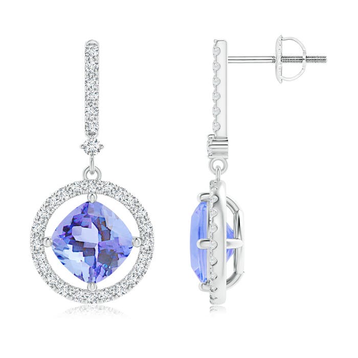 A - Tanzanite / 3.48 CT / 14 KT White Gold