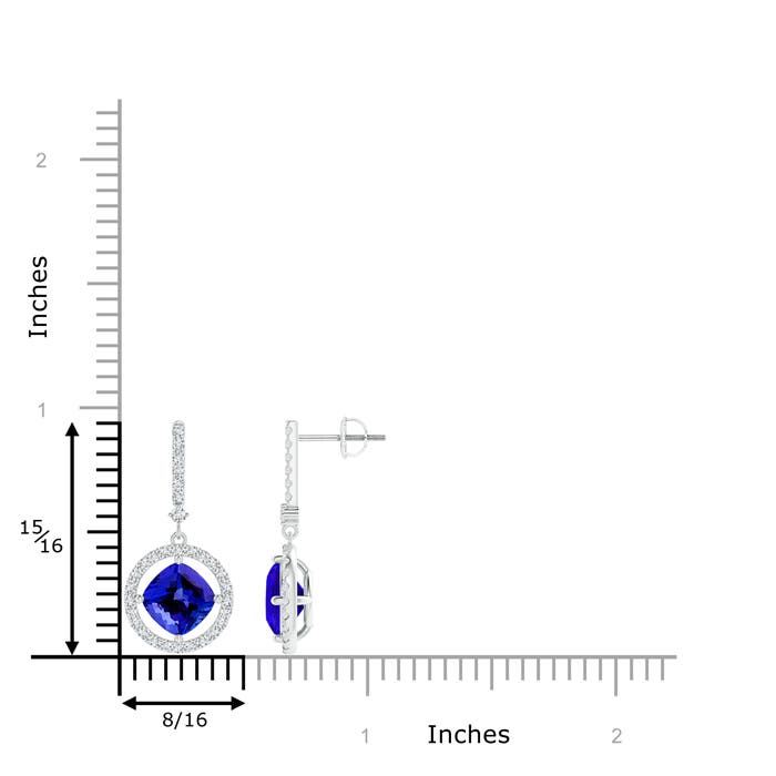 AAAA - Tanzanite / 3.48 CT / 14 KT White Gold