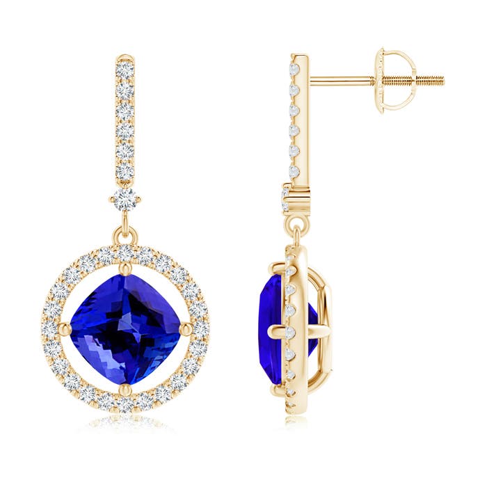 AAAA - Tanzanite / 3.48 CT / 14 KT Yellow Gold