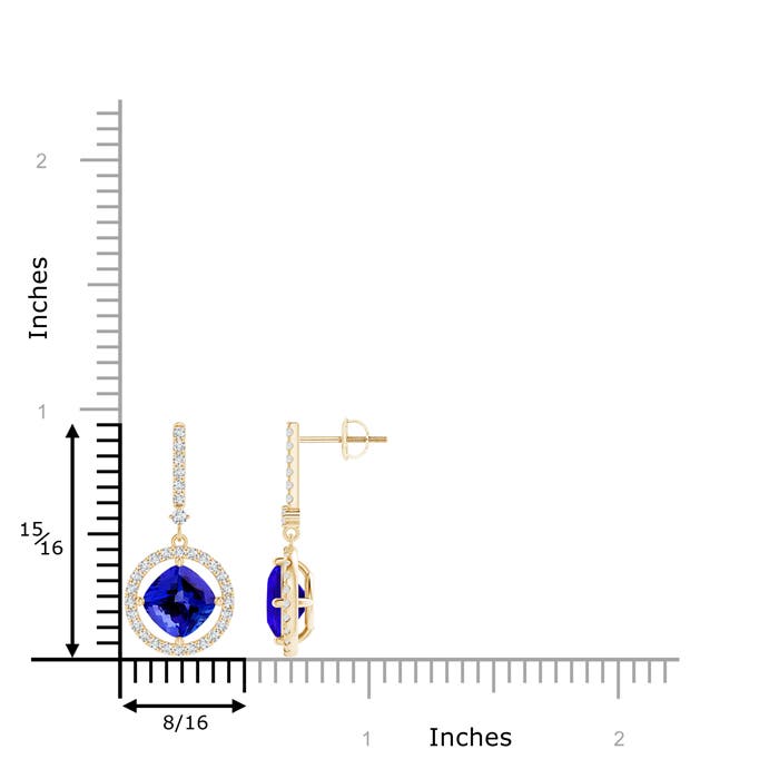 AAAA - Tanzanite / 3.48 CT / 14 KT Yellow Gold