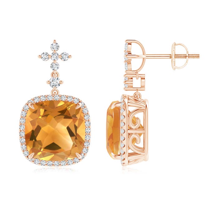 A - Citrine / 7.44 CT / 14 KT Rose Gold