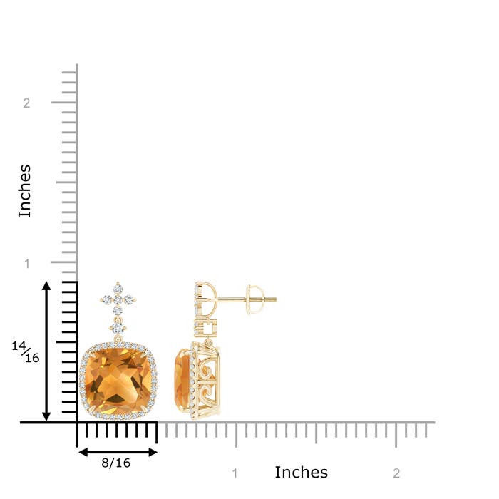 A - Citrine / 7.44 CT / 14 KT Yellow Gold