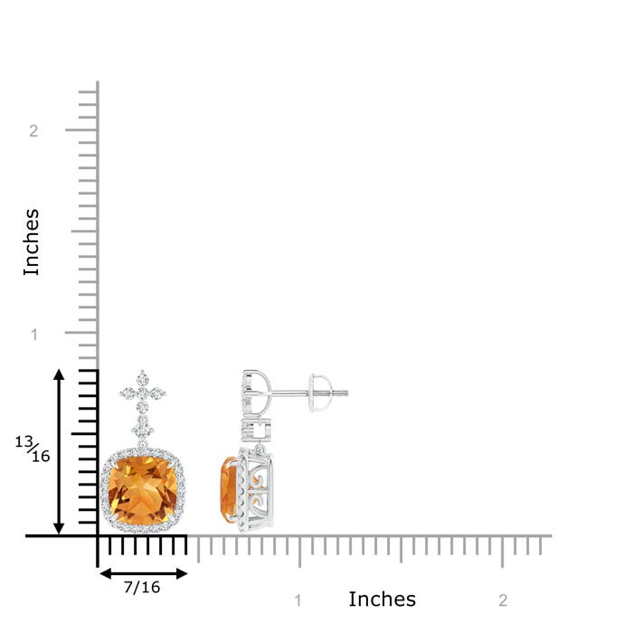 AA - Citrine / 4.31 CT / 14 KT White Gold