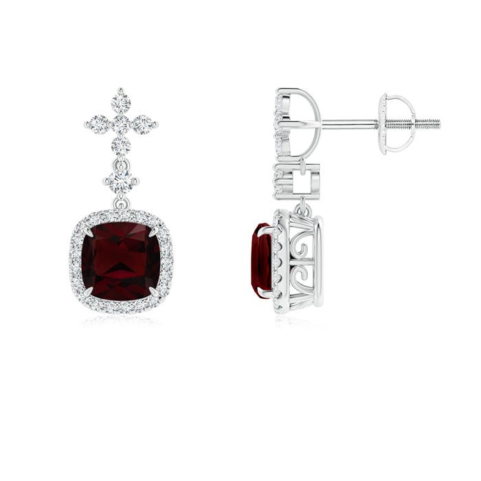 A - Garnet / 2.92 CT / 14 KT White Gold