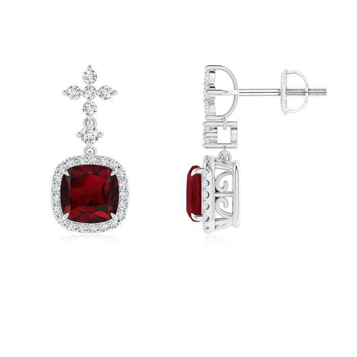 AAA - Garnet / 2.92 CT / 14 KT White Gold