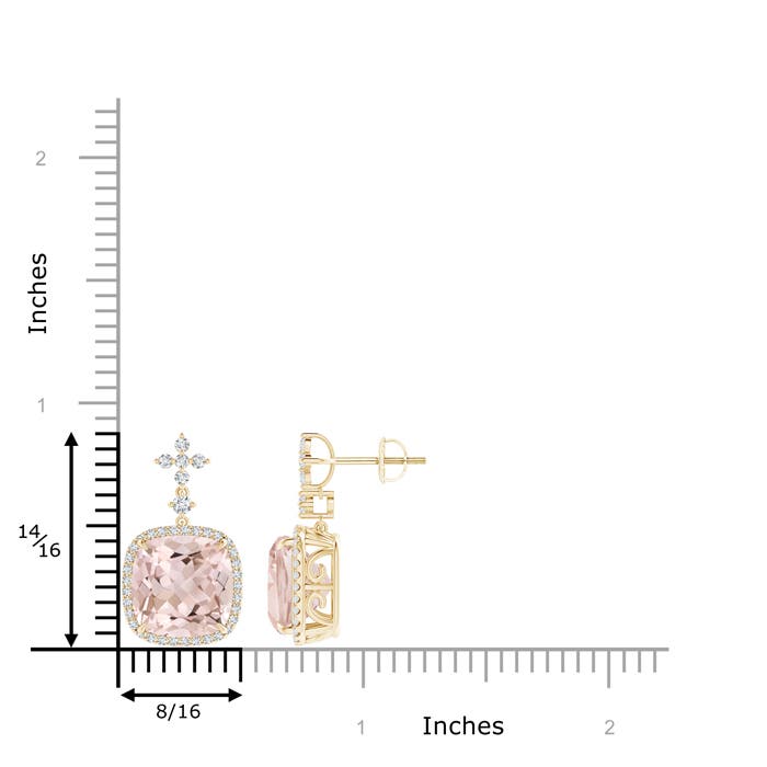 A - Morganite / 7.94 CT / 14 KT Yellow Gold