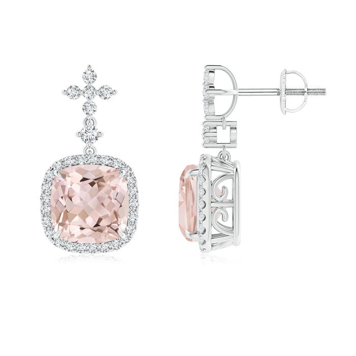 A - Morganite / 4.11 CT / 14 KT White Gold