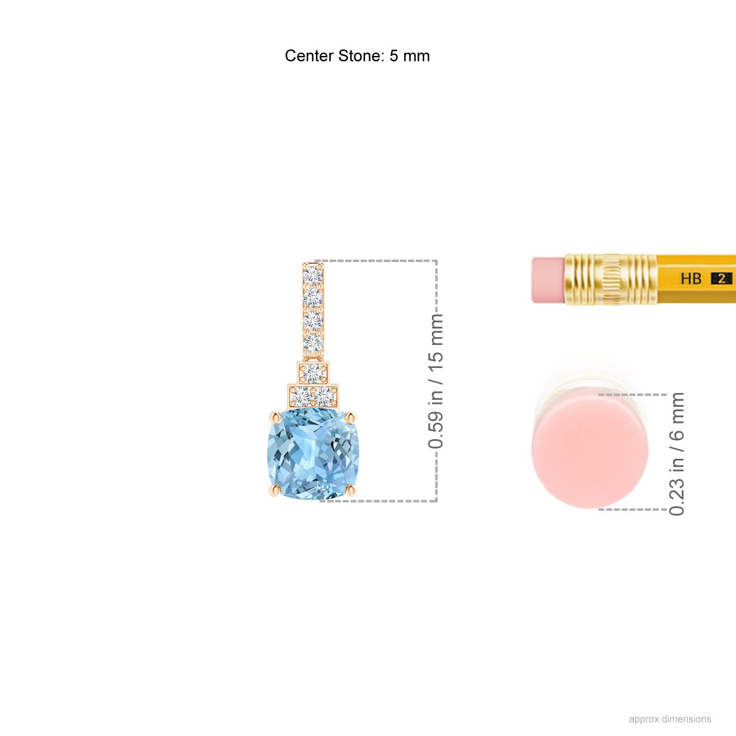 AAAA - Aquamarine / 1.14 CT / 14 KT Rose Gold