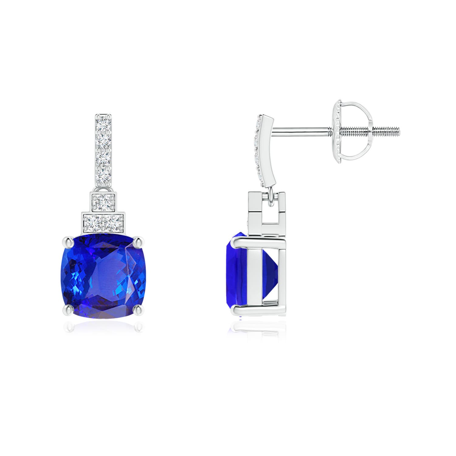 AAA - Tanzanite / 2.2 CT / 14 KT White Gold