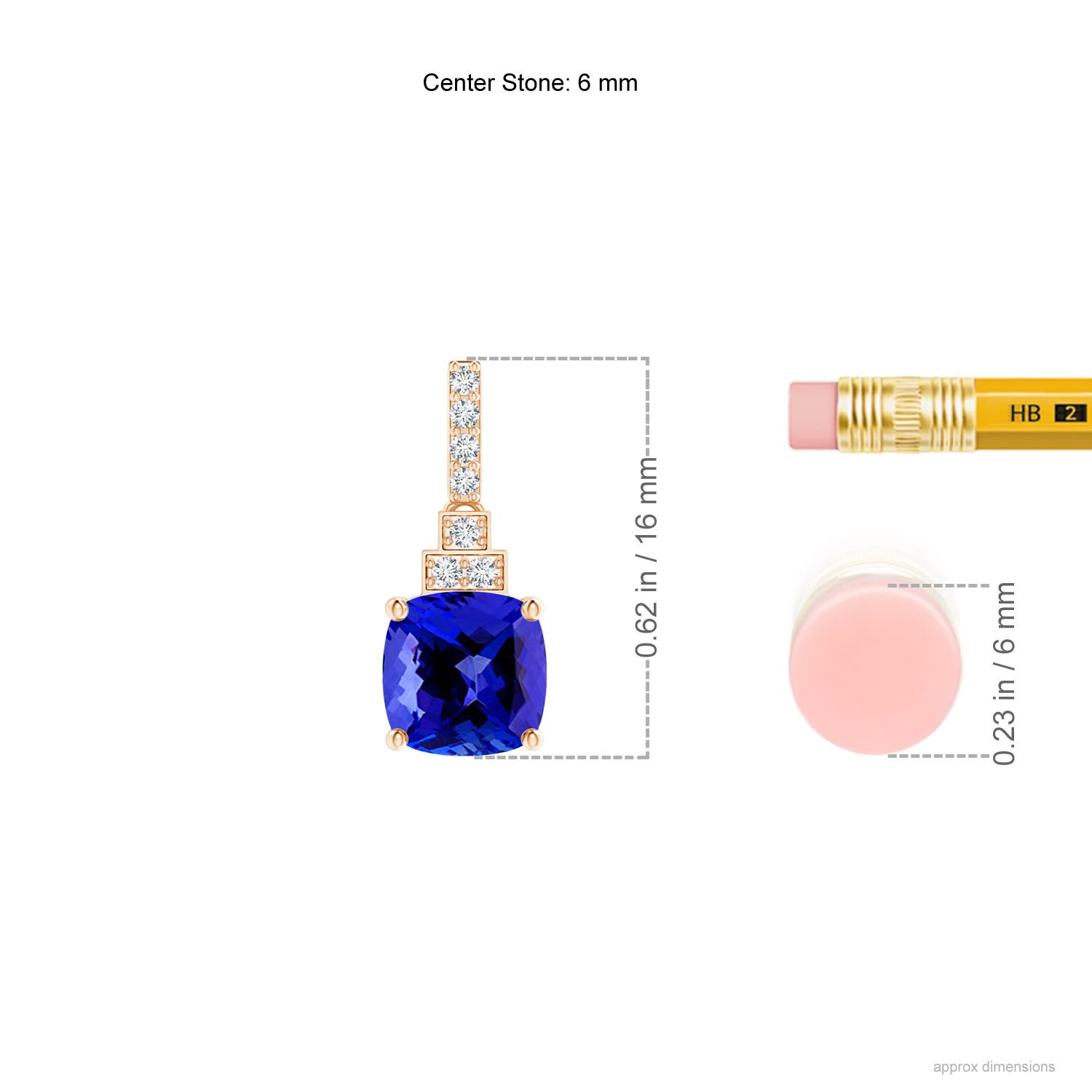 AAAA - Tanzanite / 2.2 CT / 14 KT Rose Gold