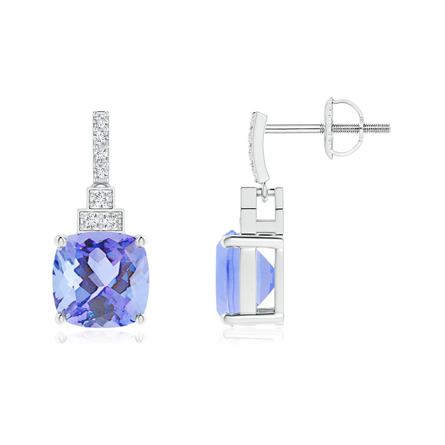 A - Tanzanite / 3.1 CT / 14 KT White Gold