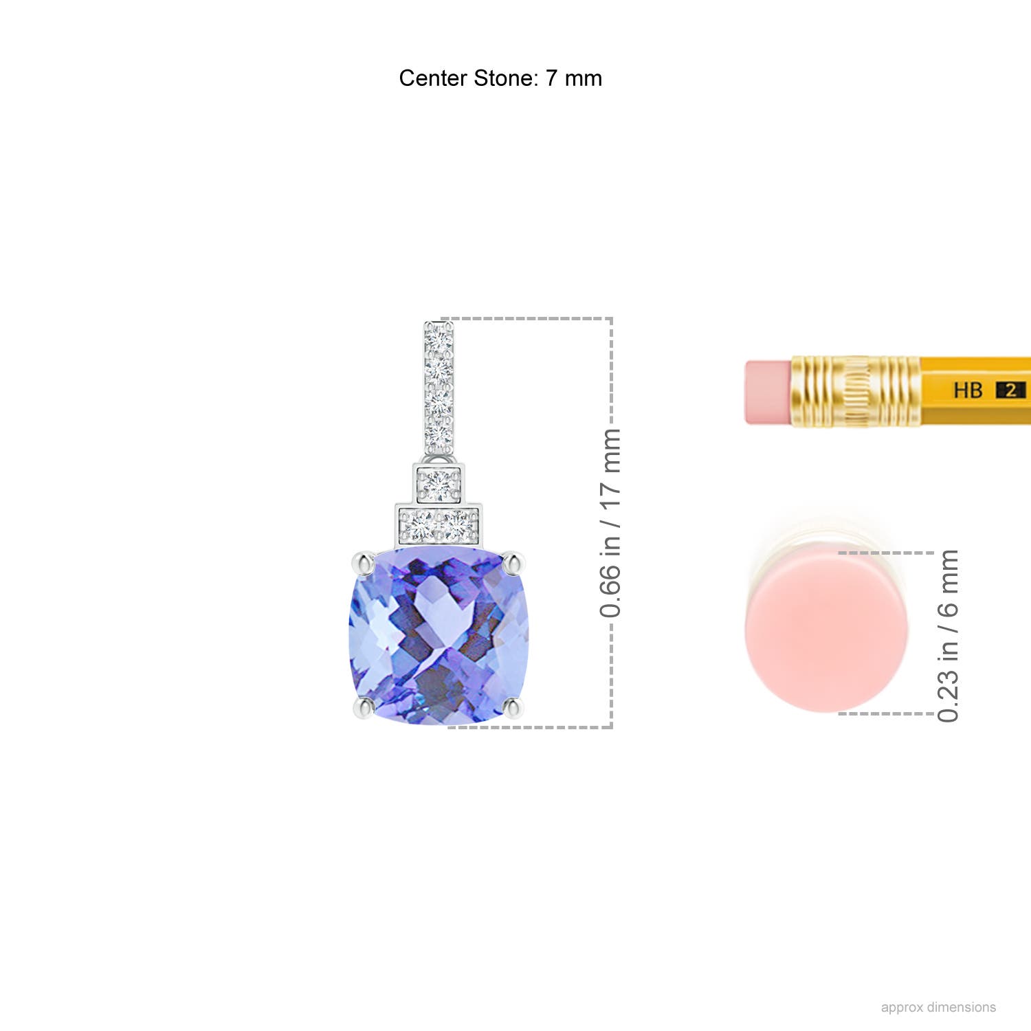 A - Tanzanite / 3.1 CT / 14 KT White Gold