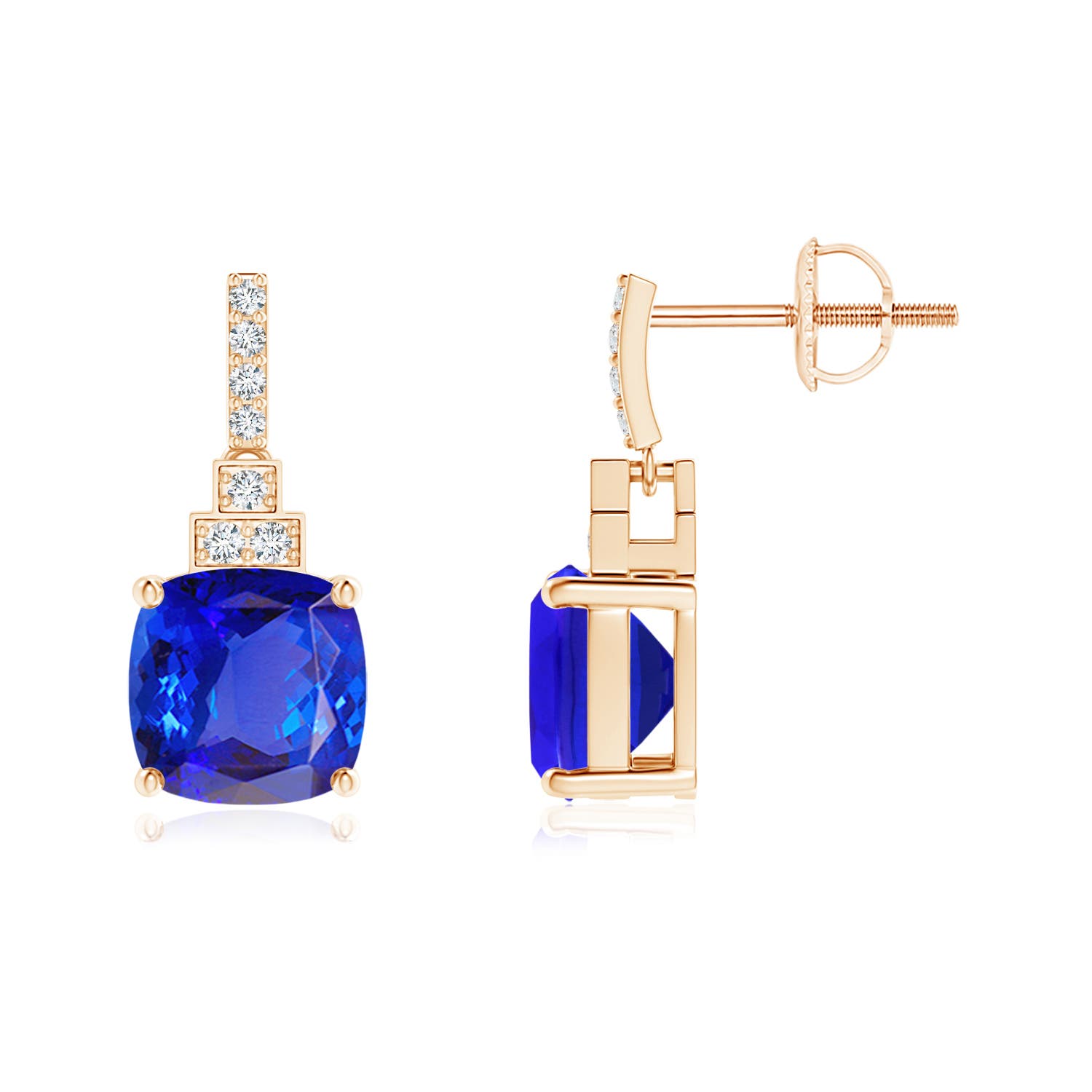 AAA - Tanzanite / 3.1 CT / 14 KT Rose Gold