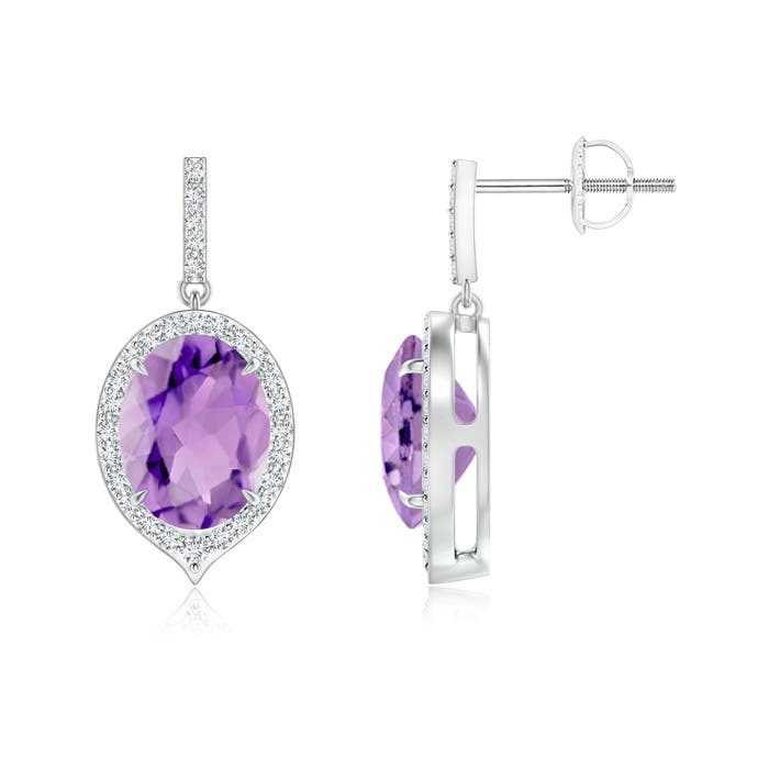 A - Amethyst / 3.5 CT / 14 KT White Gold