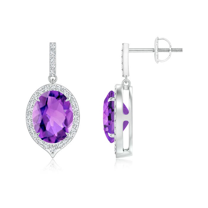 AAA - Amethyst / 3.5 CT / 14 KT White Gold